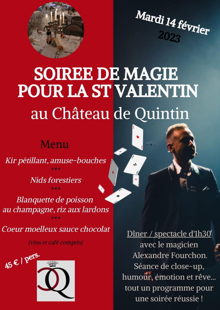 Soirée de magie à la St Valentin au château de Quintin