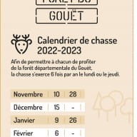 Calendrier 2022-2023 Chasse Foret du Gouët